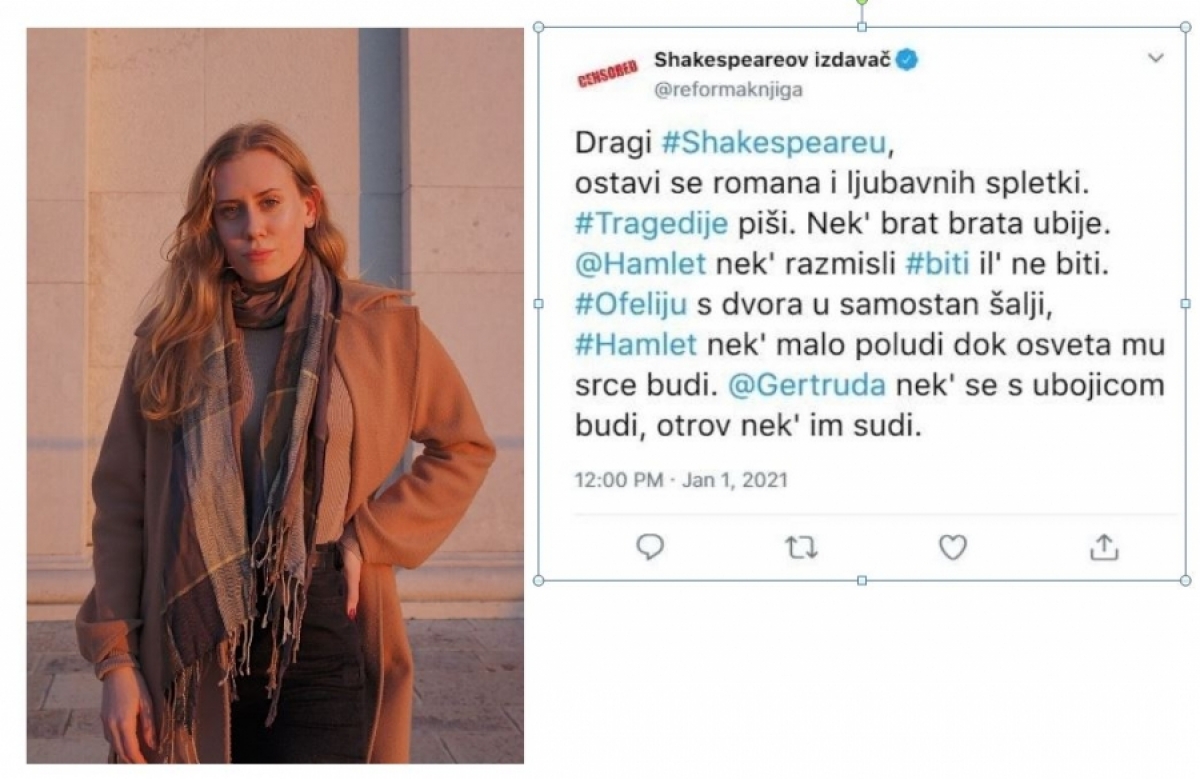 Alla fase finale del concorso &ldquo;Lettura in rete&rdquo; boom di voti per il Tweet di Korana Hamer su Amleto